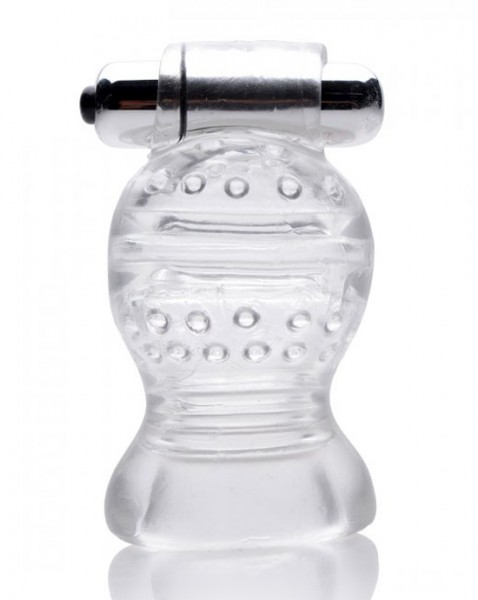 Clear Vibrating Penis Head Teaser - Clear