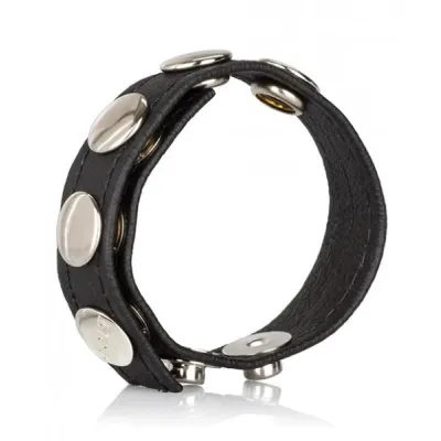 Colt Leather Cock Ball Strap 5 Snap Fastener Black