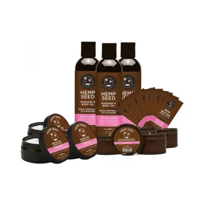Earthly Body Hemp Seed New Fragrance Prepack In Zen Berry Rose Includes 3 Of Each Skin Butter 8 Oz