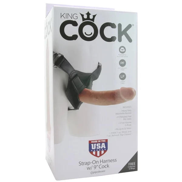 King Cock Strap-On Harness w/ 9 Inch Cock Kit