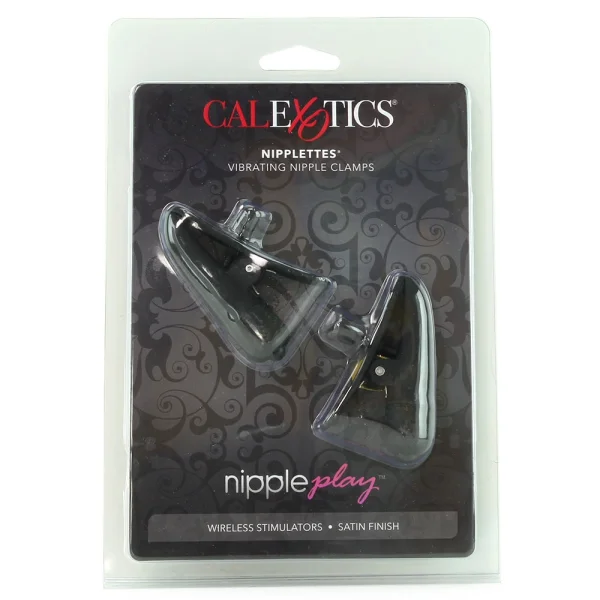 Nipple Play Nipplettes Vibrating Nipple  Clamps - Black