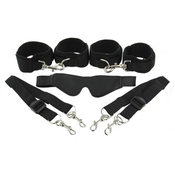 Frisky 7 Piece Restraint System Black