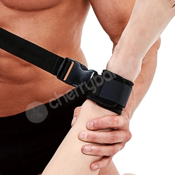 Lux Fetish G-Spot Pal Sex Position Strap & Cuffs Set With Bonus Blindfold