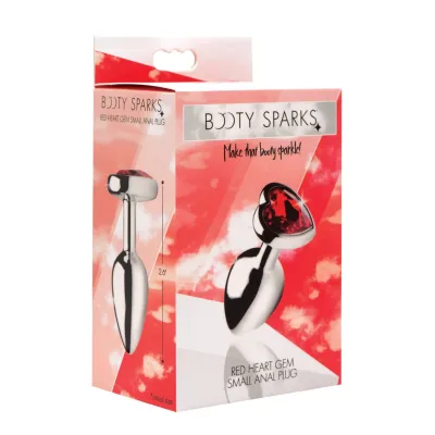 Red Heart Gem Anal Plug Small