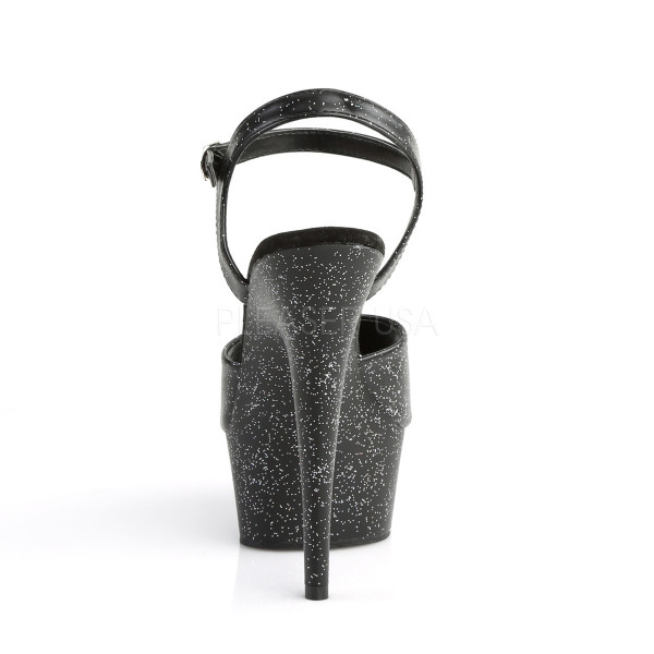 6 inches Heel, 1 3/4 inches PF Ankle Strap Sandal W/Mini Glitters — image 4 of 8