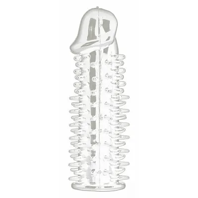 Realistic Spikey Penis Extension Transparent