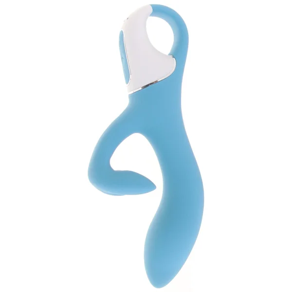 Satisfyer Embrace Me Silicone Rechargeable Flexible Dual Stimulation Vibrator - Turquoise