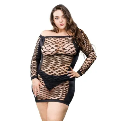 Naughty Girl Long Sleeves Dress Black Q S