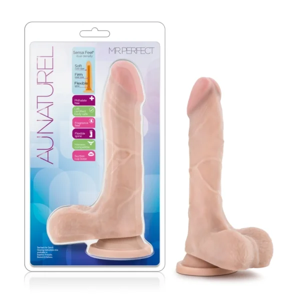 Blush Au Naturel Mister Perfect 8.5" Dildo Beige — image 5 of 5