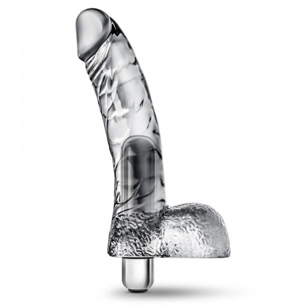 Blush Novelties Naturally Yours Vibrating Ding Dong 6.5" - Clear