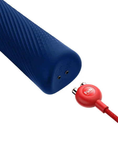 Fun Factory VIM Silicone Rechargeable Vibrating Weighted Rumble Wand - Sunrise Orange