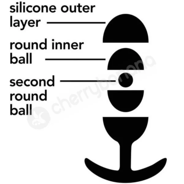 Anal Adventures Platinum Silicone 3" Vibra Plug With Inner Ball Bearing