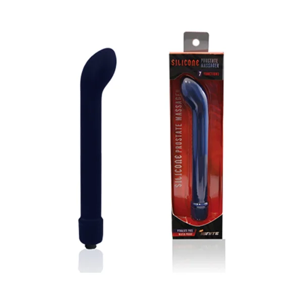 Silicone Vibrating Prostate Massager Blue — image 4 of 6