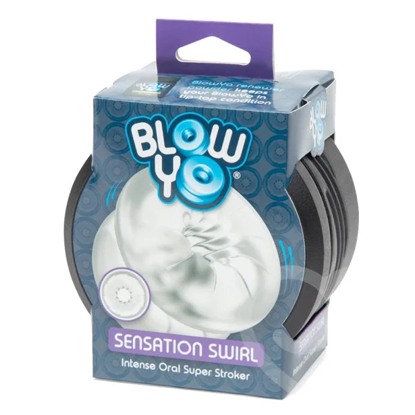 Blowyo Sensation Swirl Intense Oral Super Stroker Clear