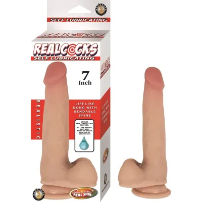 Realcocks Self Lubricating Dong 7 Inch Flesh