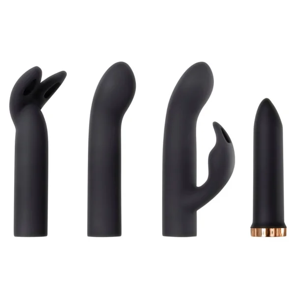 Four Play Silicone Rechargeable Clit Stimulator Set - Great For Beginners!