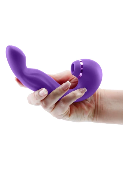 Inya Symphony Rechargeable Silicone Pressure Wave Clitoral Stimulator & G-Spot Vibrator - Purple