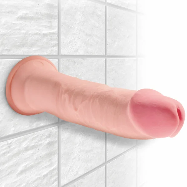 King Cock Plus 9" Triple Density Cock With Suction Cup Base - Vanilla
