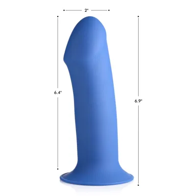 Squeezable Thick Phallic Dildo Blue