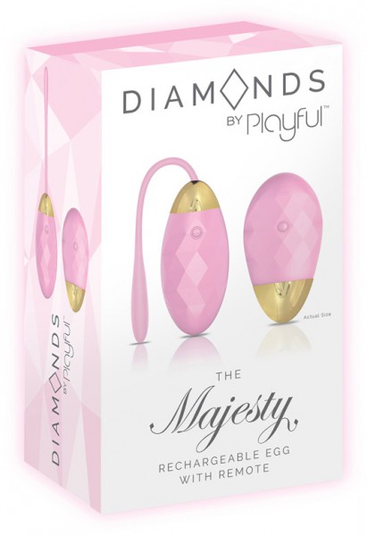 Diamonds The Majesty Rechargeable Egg With Remote - Pink