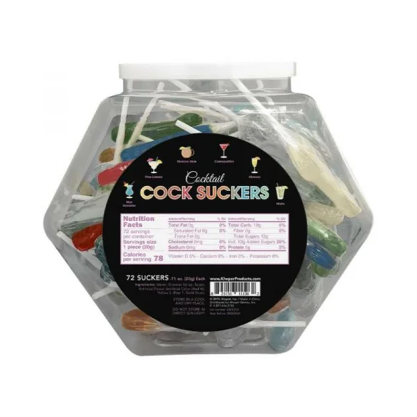 Cocktail Cock Suckers Display 72 Ct