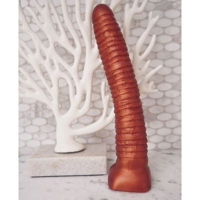 SquarePegToys R Worm Long Anal Toy in SuperSoft Bronze Silicone