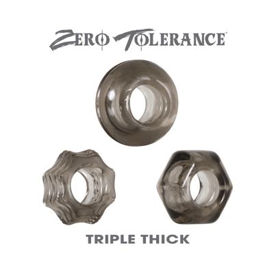 Triple Thick Cock Ring Trio Smoke