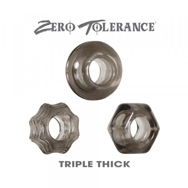 Triple Thick Cock Ring Trio Smoke