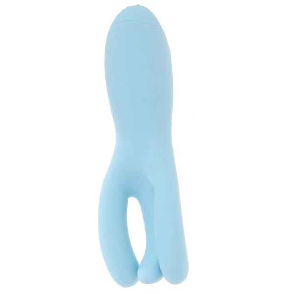 Satisfyer Threesome 4 Rechargeable Waterproof 12-Function App Enabled Dual Stimulation Vibrator - Blue