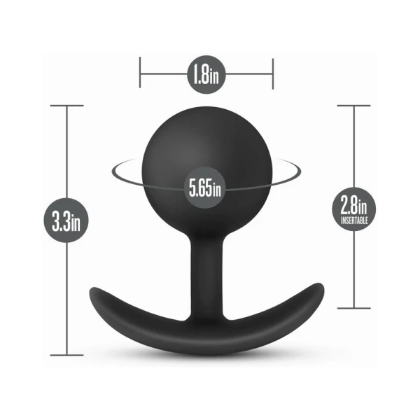 Blush Anal Adventures Platinum Silicone Vibra Plug - Black