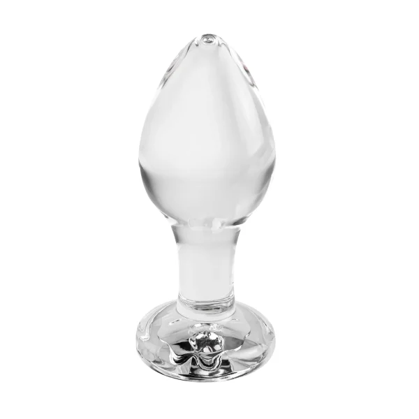 Pink Gem Glass Plug - Medium - Pink