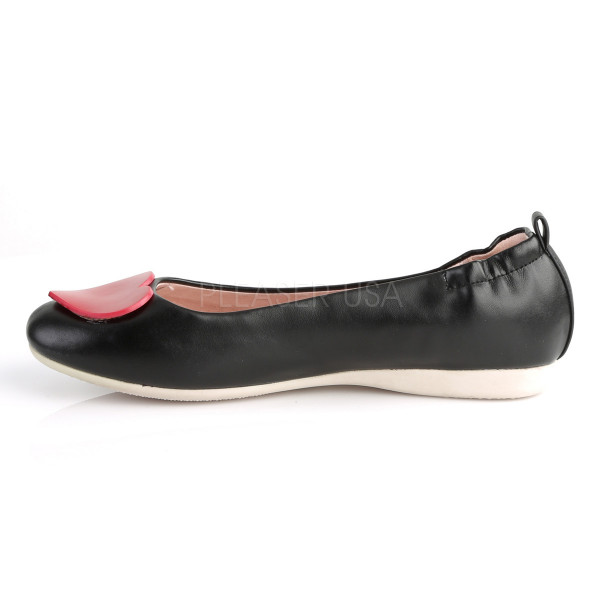 Round Toe Foldable Flats W/ Heart Adornment — image 7 of 8
