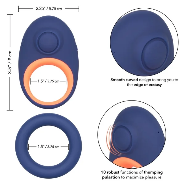 Link Up Verge Silicone Rechargeable Vibrating Cock Ring By CalExotics