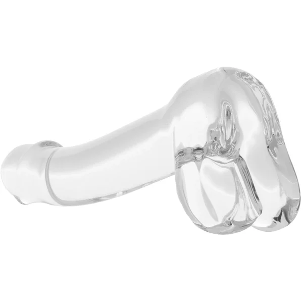 Gläs Realistic Curved Glass G-Spot Dildo  - Clear