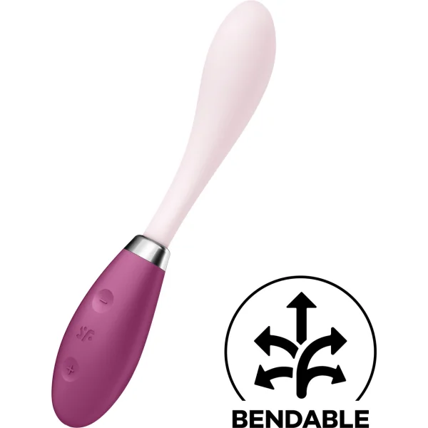 Satisfyer G-Spot Flex 3 Silicone Rechargeable Waterproof 12-Function G-Spot Vibrator - Red