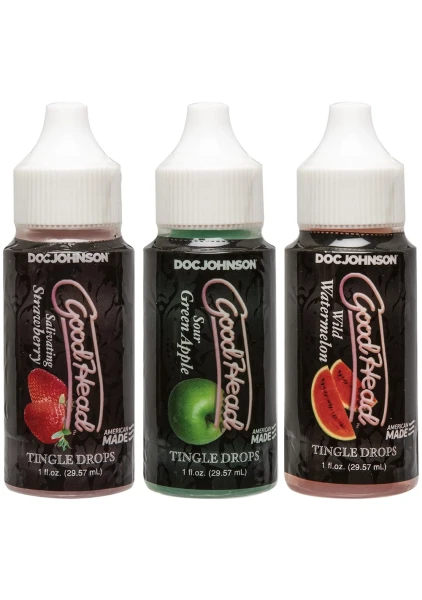 GoodHead™ - Tingle Drops - 3-Pack (Watermelon, Green Apple, Strawberry)