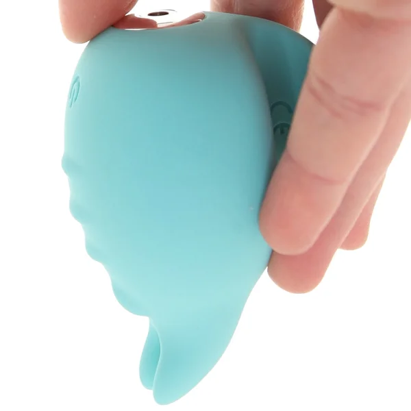 Huni Rechargeable Waterproof Silicone Lay-On Clitoral Vibrator by VeDO - Tease Me Turquoise
