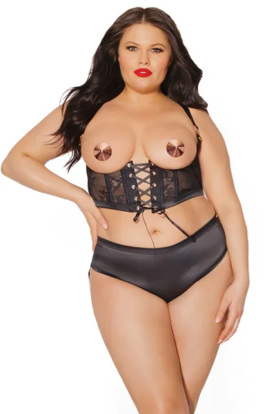 Black Line Open-Cup Harness & Open-Bum Panty — image 10 of 14