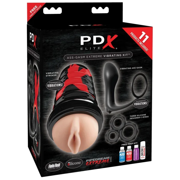 PDX ELITE ASS-GASM VIBRATING KIT
