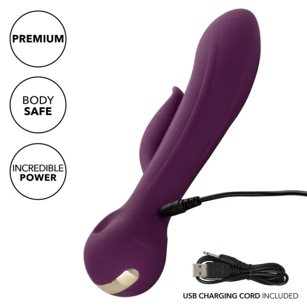 Obsession Fantasy Rechargeable Waterproof Silicone Rabbit Vibrator By CalExotics - Purple