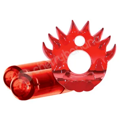 Crossbones The Flame Thrower Red Twin Bullet Cock Ring