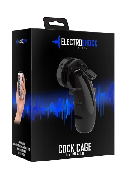 Electro Shock E-stim Cock Cage - Black