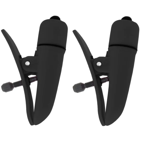 Nipple Play Nipplettes Vibrating Nipple  Clamps - Black