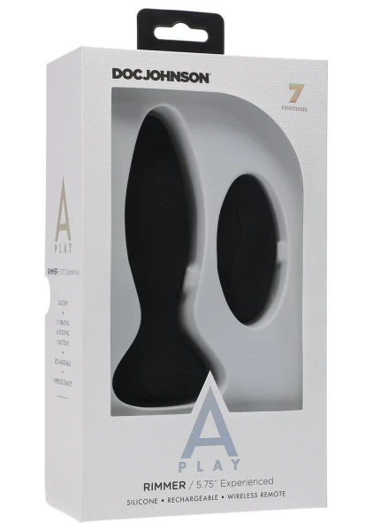 A-Play - Rimmer - Rechargeable Silicone Anal Plug with Remote - Teal