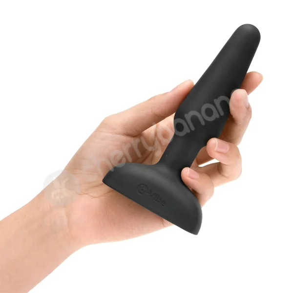 B-vibe Trio Plug Black Remote Control Vibrating Butt Plug With Case