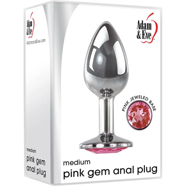 Adam & Eve Pink Gem Anal Plug - Medium