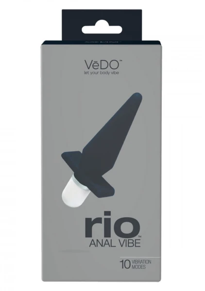 Rio Silicone Anal Vibe by VeDO - Just Black