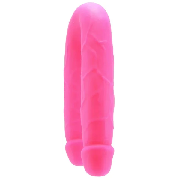 Colours DP Pleasures Pink Silicone Double Dildo
