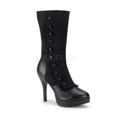 SPLENDOR 130 4 1 2 Heel Sexy Can Can Girl Boot Black Micro Fiber