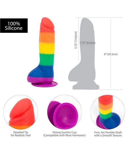 Addiction Justin 8 inches Rainbow Dildo — image 8 of 8
